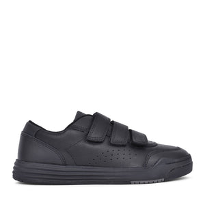 Boys Urban Sky Older Black Leather Velcro Shoe In Kids G Fit