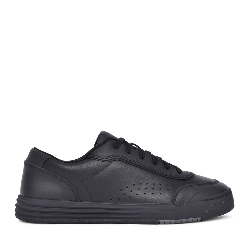 Boys Urban Solo Older Black Leather Laced Shoe In Kids F Fit