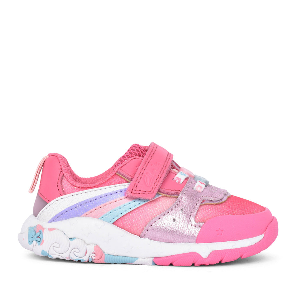 Girls Tidal Star Toddler Bright Pink Combi Shoe In Kids F Fit