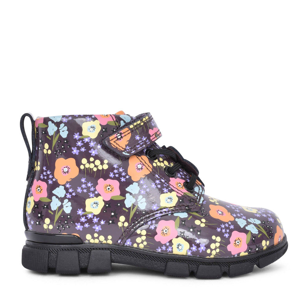 Girls Evyn Top T Plum Ankle Boot In Kids F Fit