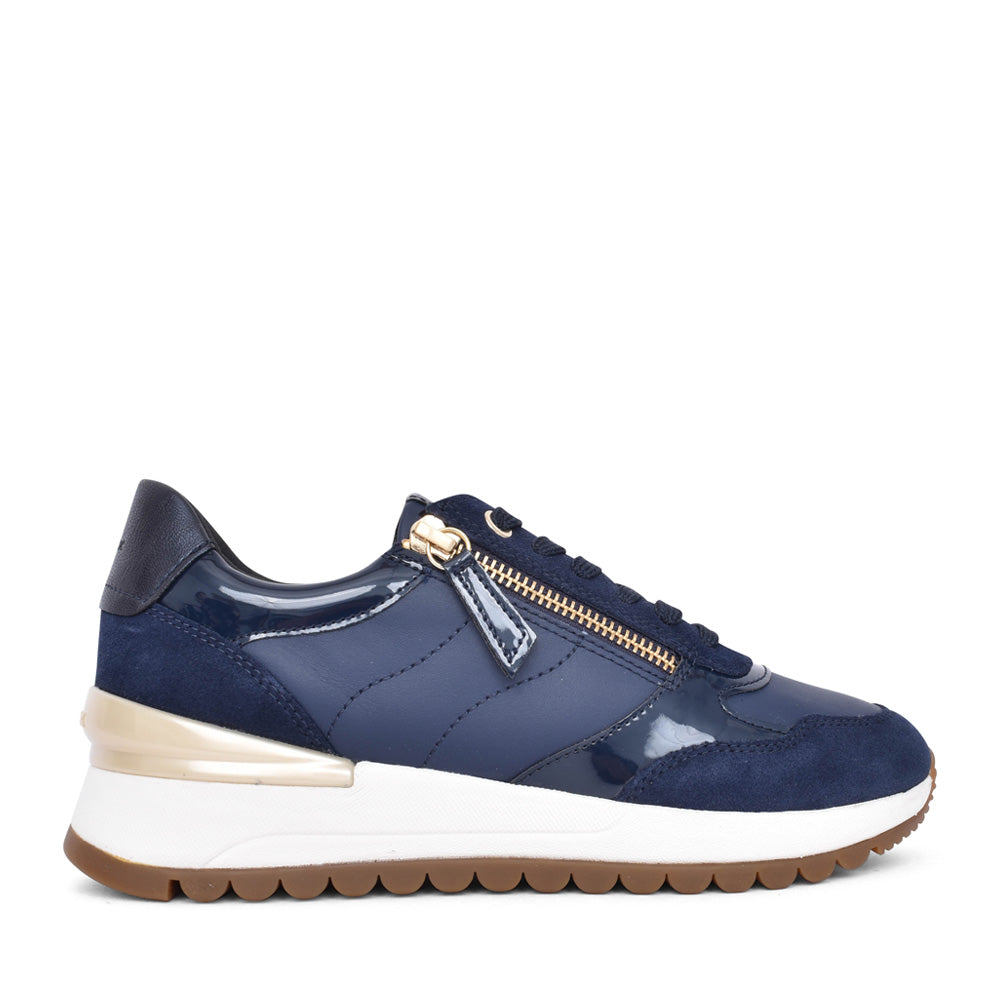 Ladies D4600a D Desya Laced Trainer In Navy