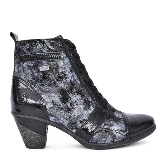 Ladies D8797 Laced Ankle Boot In Blue