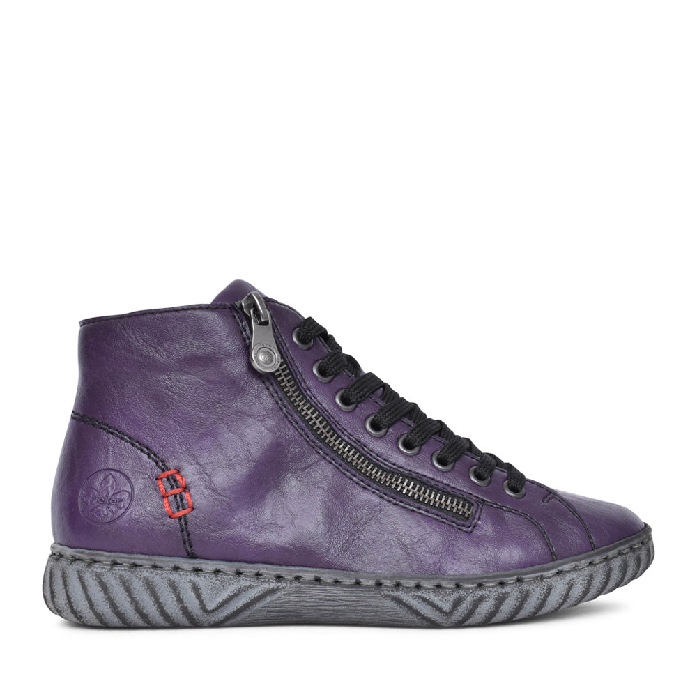 Ladies N0921 Laced Ankle Boot In Purple
