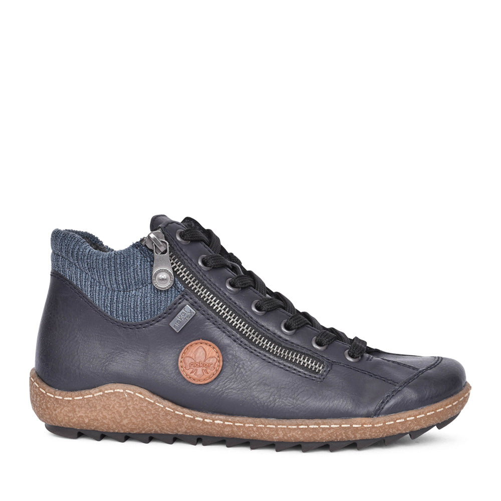 Ladies L7514 Tex Laced Ankle Boot In Navy