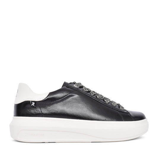 Ladies W1205 Laced Trainer In Black