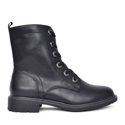 Ladies 8-25277 Laced Ankle Boot In Black