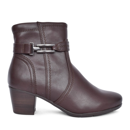 Ladies 8-25363 Ankle Boot In Mocha