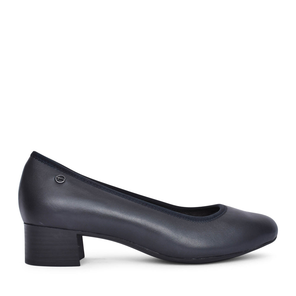 Ladies 8-82300 Low Heel Court Shoe In Navy