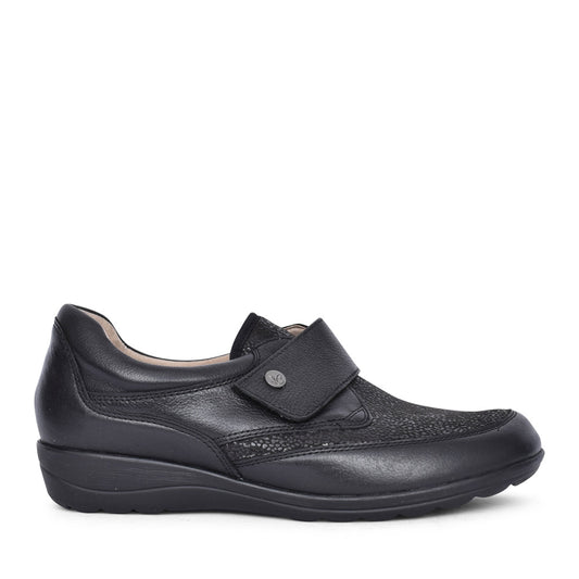 Ladies 9-24655 Velcro Shoe In Black