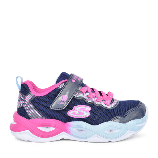 Girls 303717l S Lights Twisty Glow Trainer In Navy