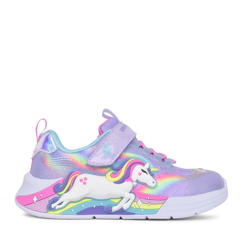Girls 302298l Unicorn Chaser Trainer In Lavender