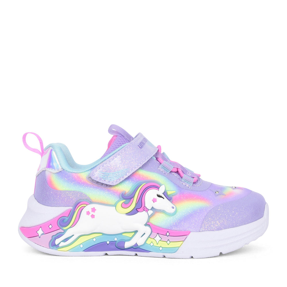 Girls 302298n Unicorn Chaser Trainer In Lavender