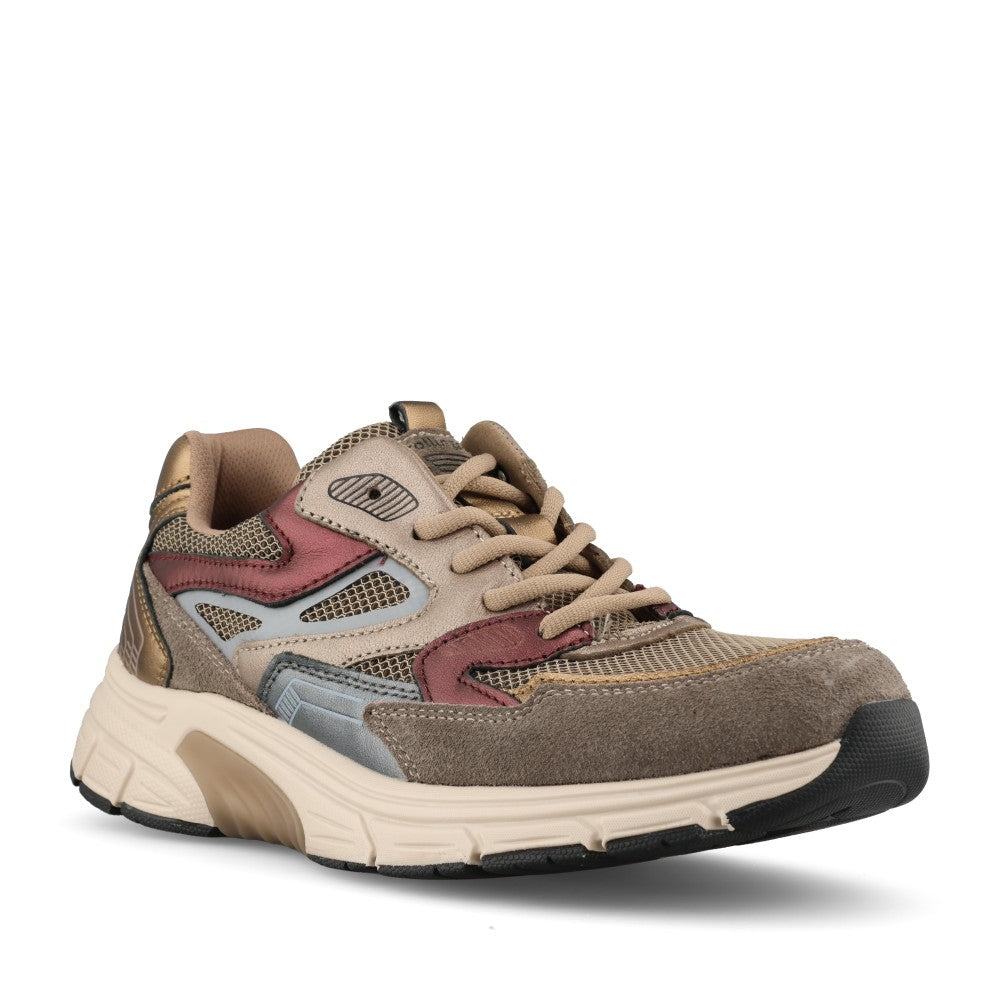 Gabor Ladies 0306.01.003 Posey Rollingsoft Trainer In Taupe Metallic