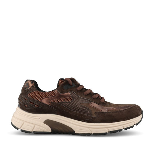 Gabor Ladies 0306.02.003 Precision Rollingsoft Trainer In English Brown/Brown