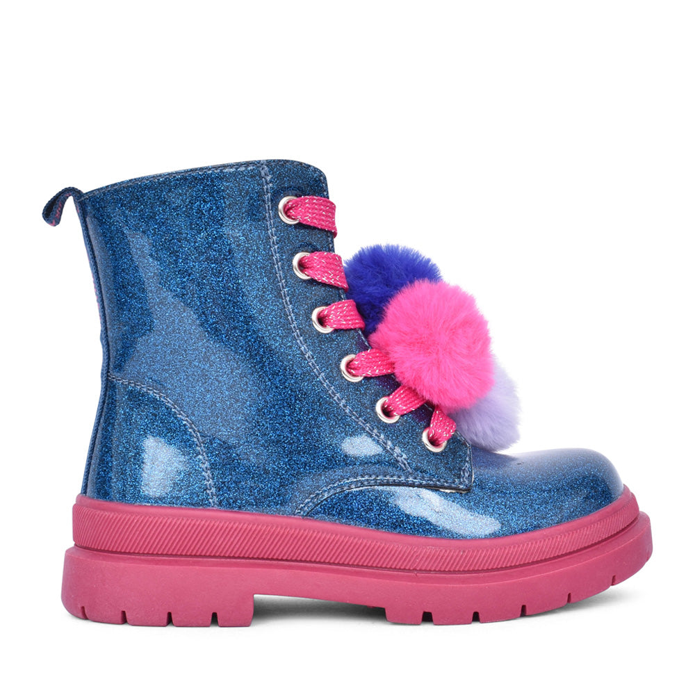 Girls 241961 Laced Ankle Boot In Blue