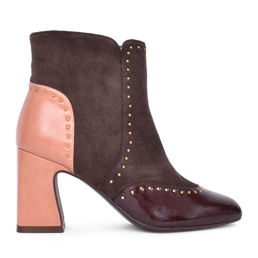 Ladies Acrobat 011 Heeled Ankle Boot In Brown-multi