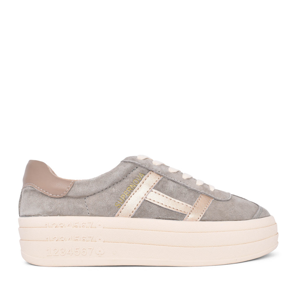 Ladies Sixty Eight Laced Trainer In Sage