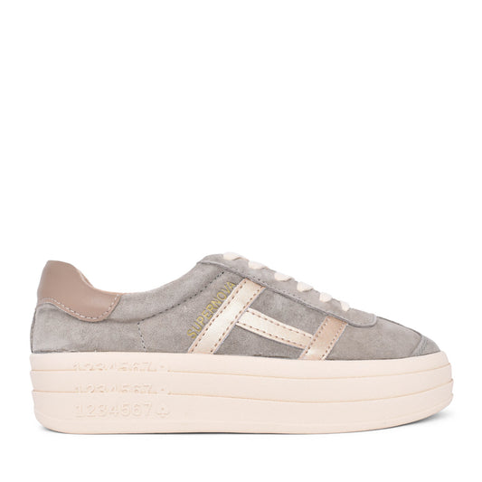 Ladies Sixty Eight Laced Trainer In Sage