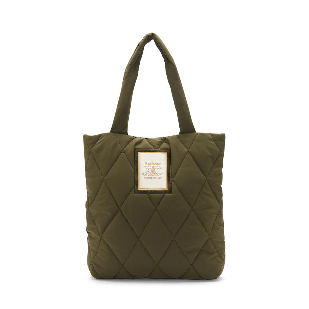 Ladies Mariah Quilted Tote Bag In Olive