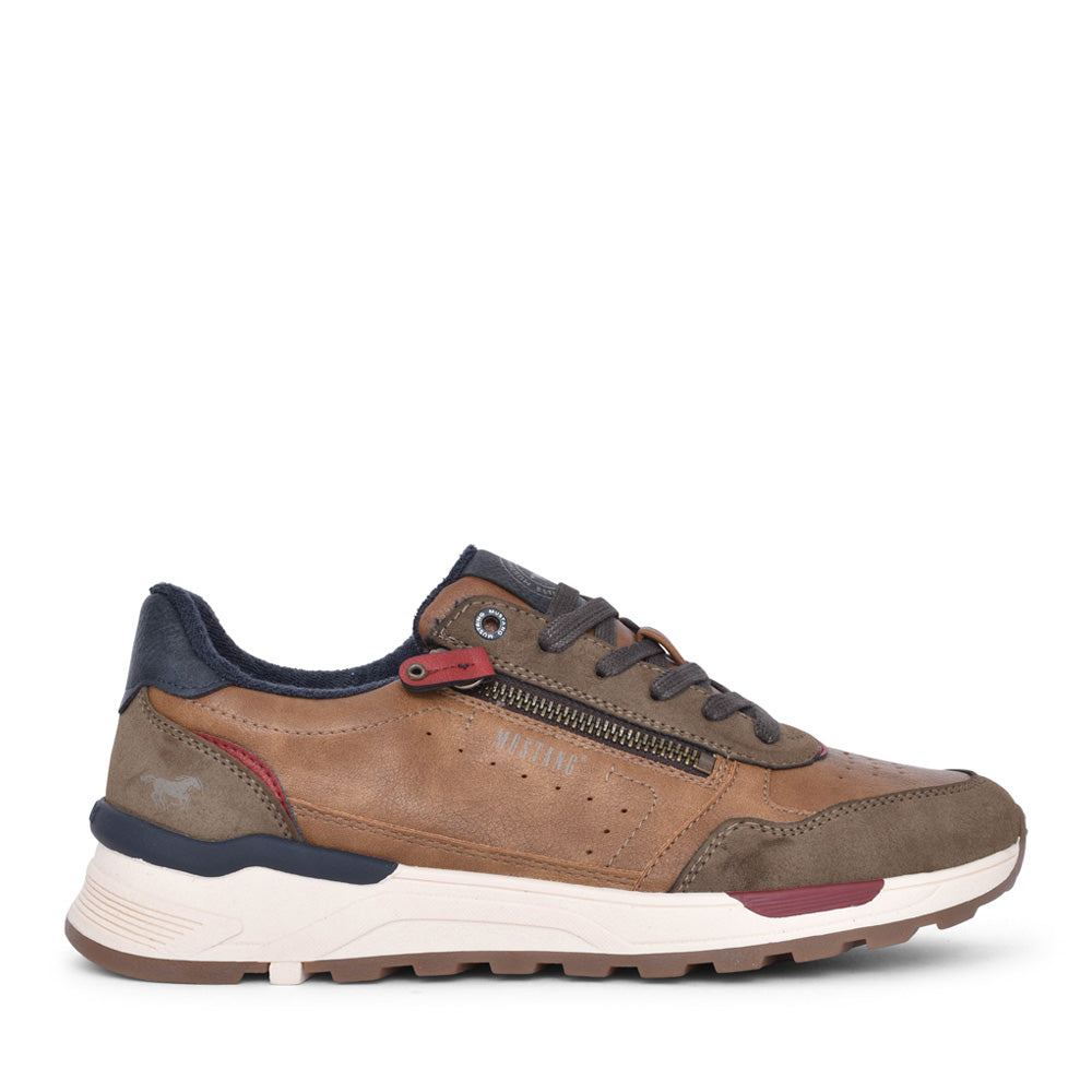 Mens 4186306 Laced Trainer In Light Brown