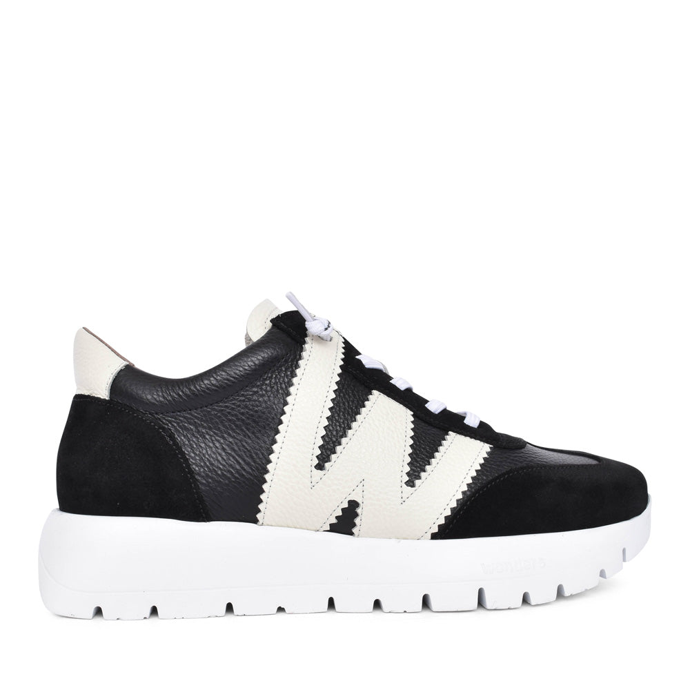 Ladies A-2476 Platform Trainer In Black