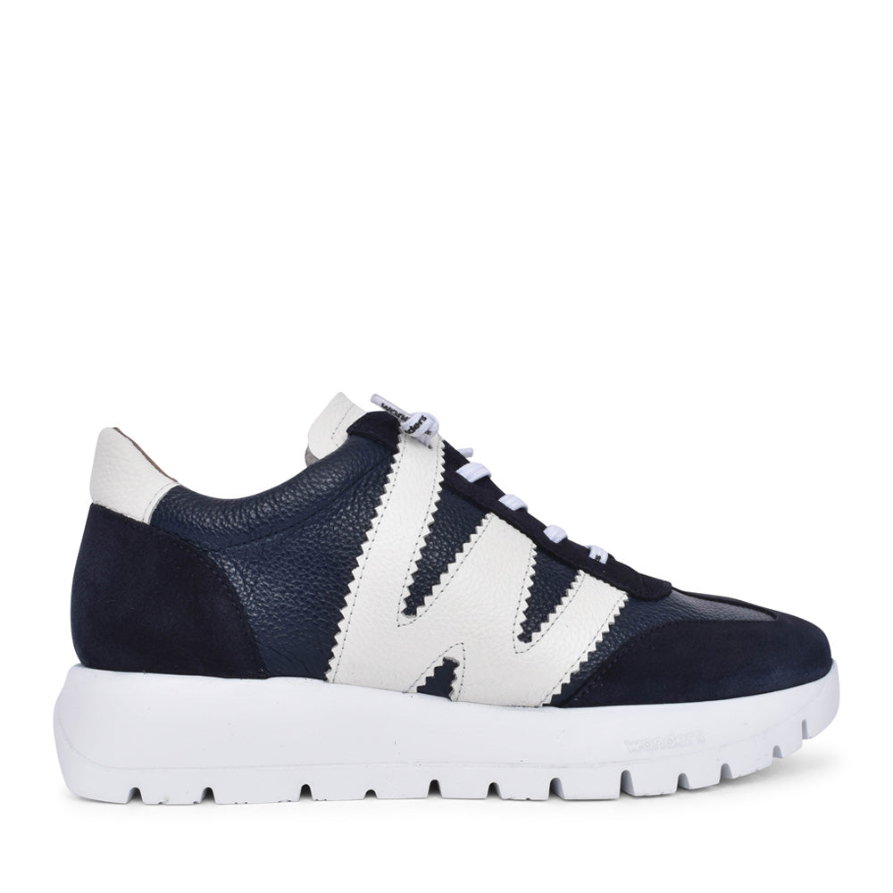 Ladies A-2476 Platform Trainer In Navy