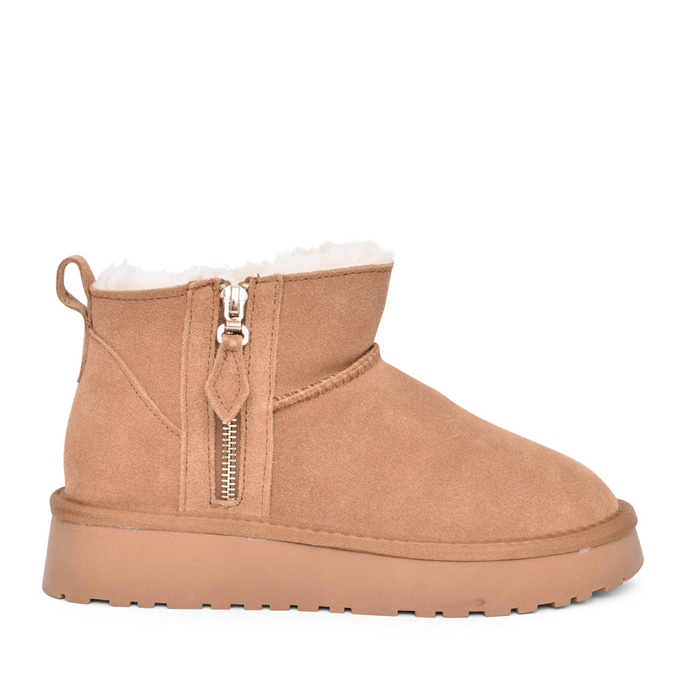 Ladies Belleville Ankle Boot In Tan