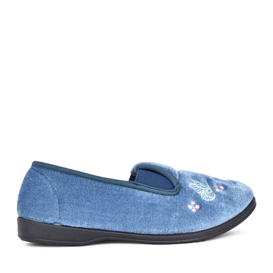 Ladies Cherish Full Slipper In Navy