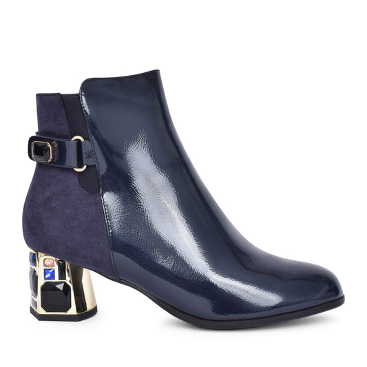 Ladies F5149 Ankle Boot In Navy