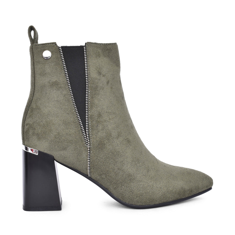 Ladies 85746 Ankle Boot In Green