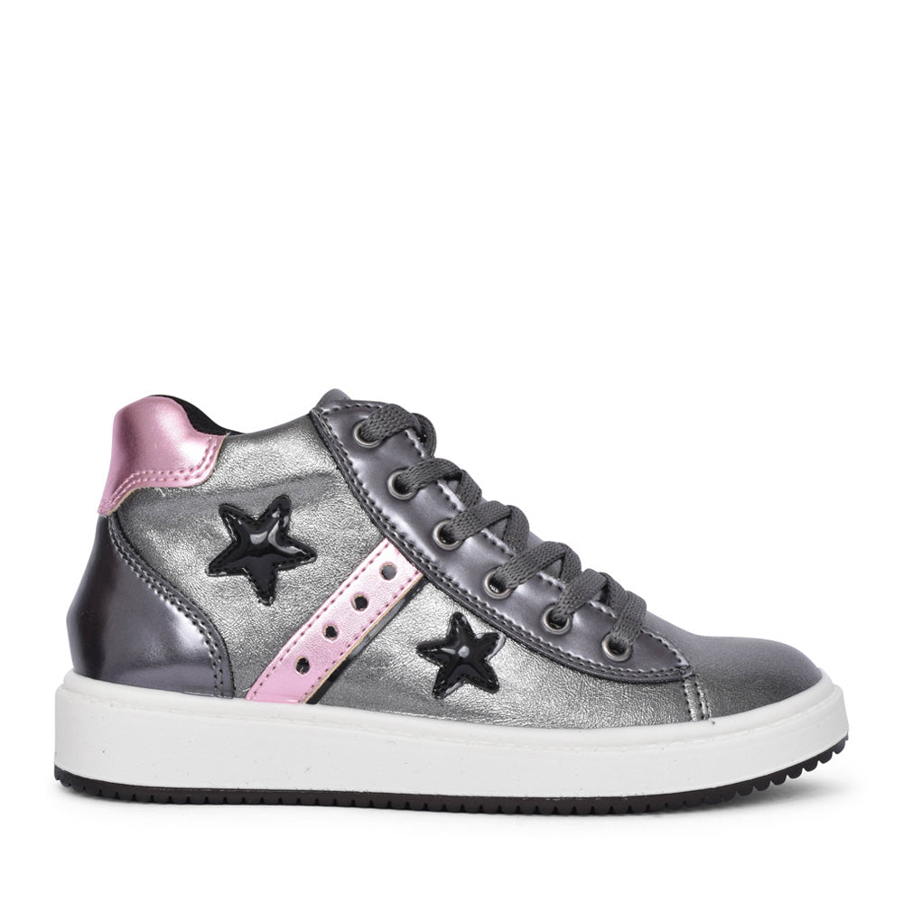 Girls 6867300 Laced Ankle Boot In Silver