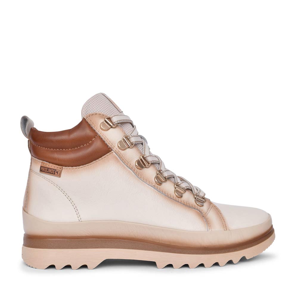 Ladies Vigo Laced Ankle Boot In Ivory