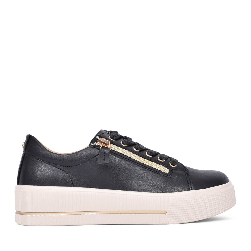 Ladies Ravenna Platform Trainer In Black
