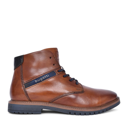 Mens 8373c Caj Laced Ankle Boot In Cognac