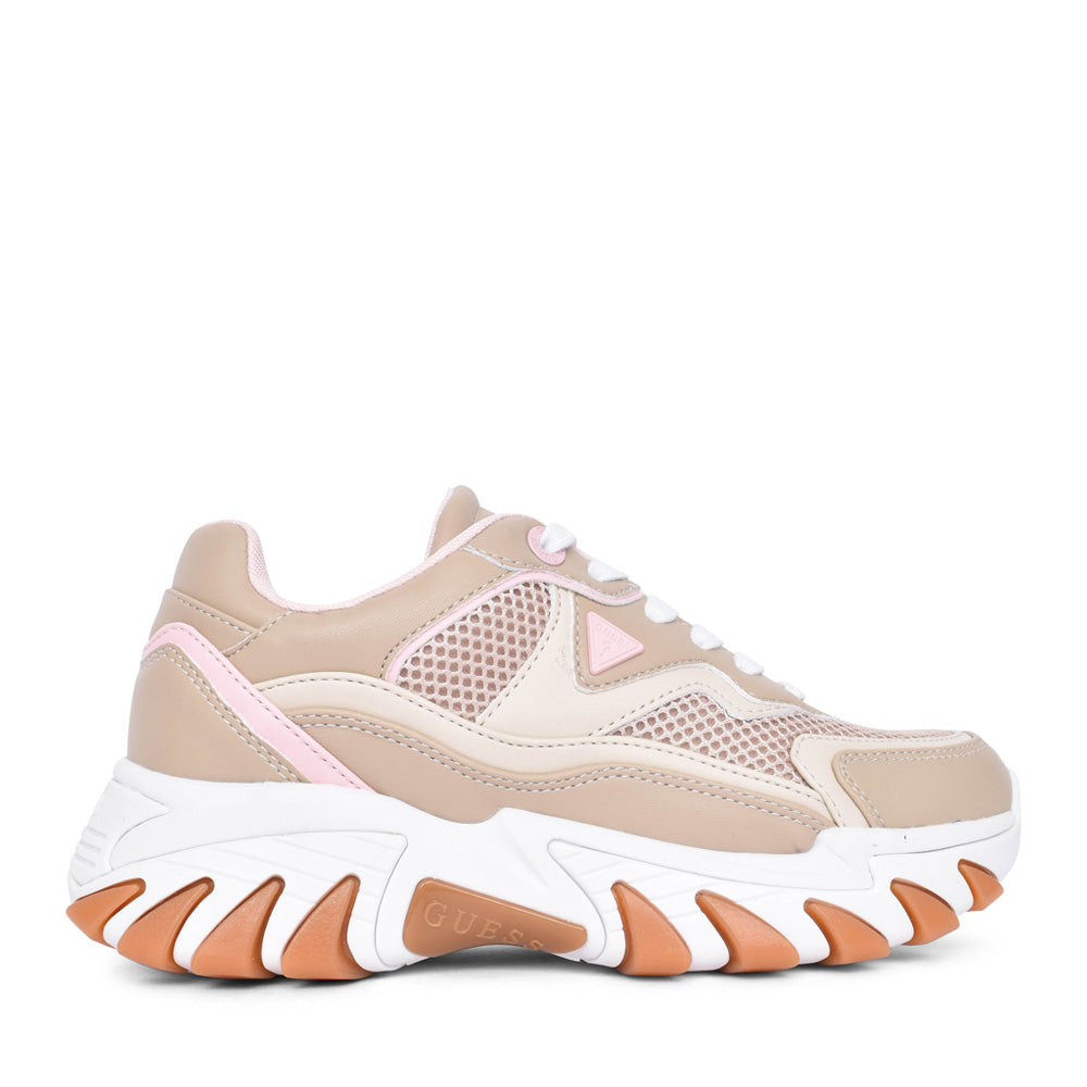 Ladies Fltnow Nowah Laced Trainer In Sand