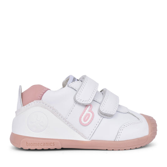 Girls 221001 Double Velcro Shoe In Rose
