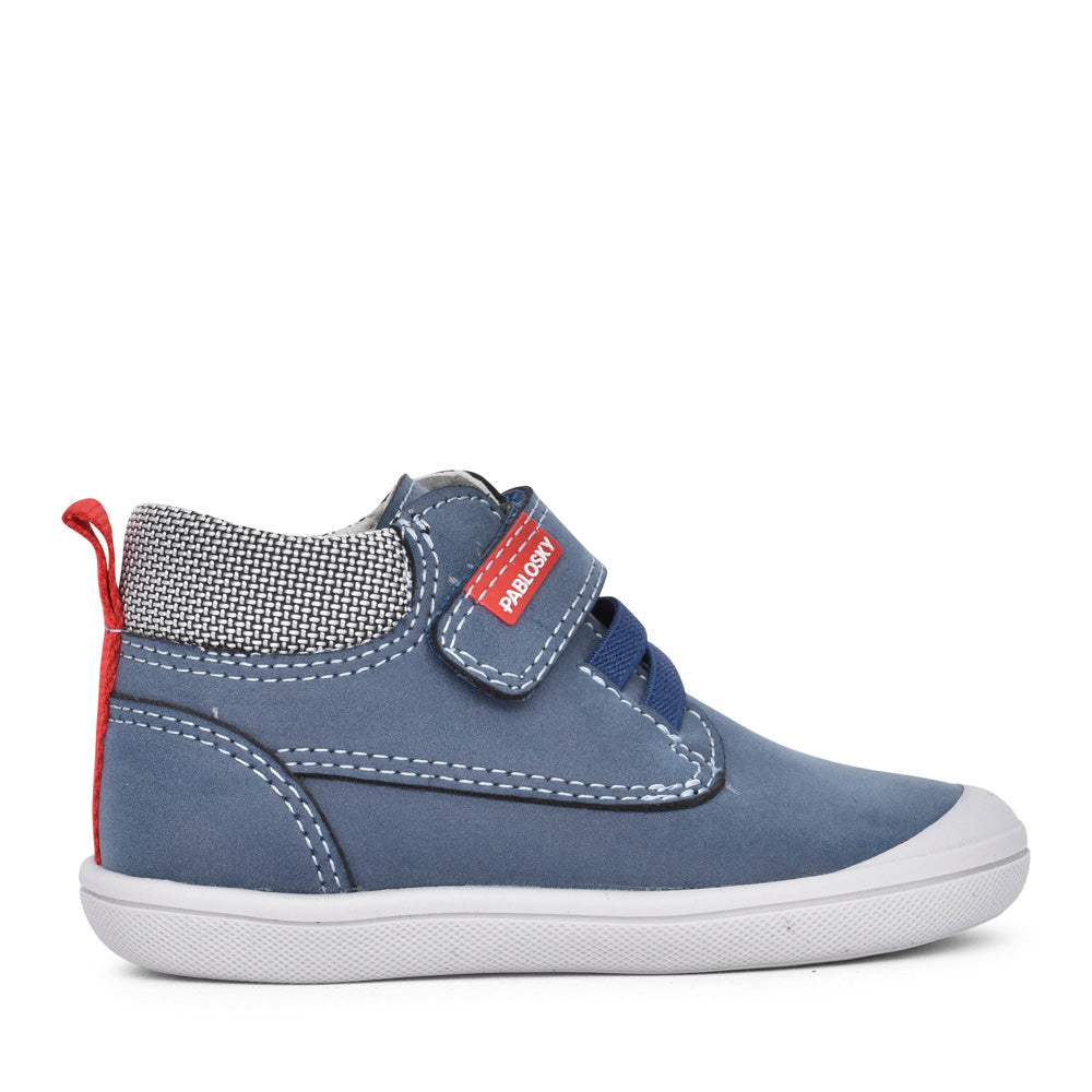 Boys 044241 Velcro Ankle Boot In Denim