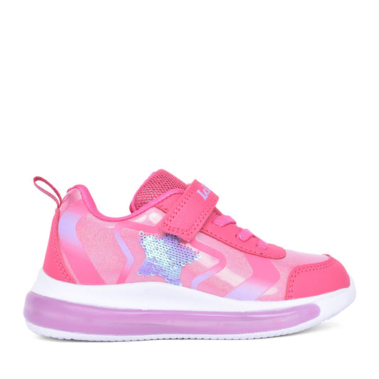 Girls Lk2231 Classic Velcro Trainer In Pink