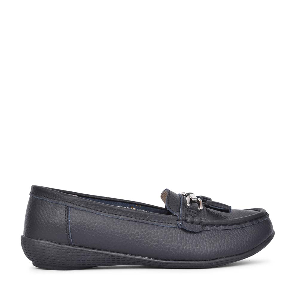 Ladies Nautical Slip-on Shoe In Black
