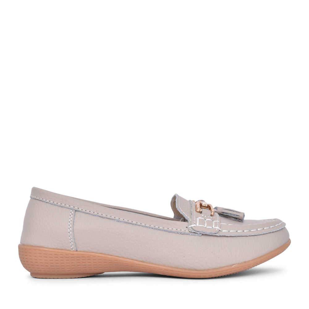 Ladies Nautical Slip-on Shoe In Smoke