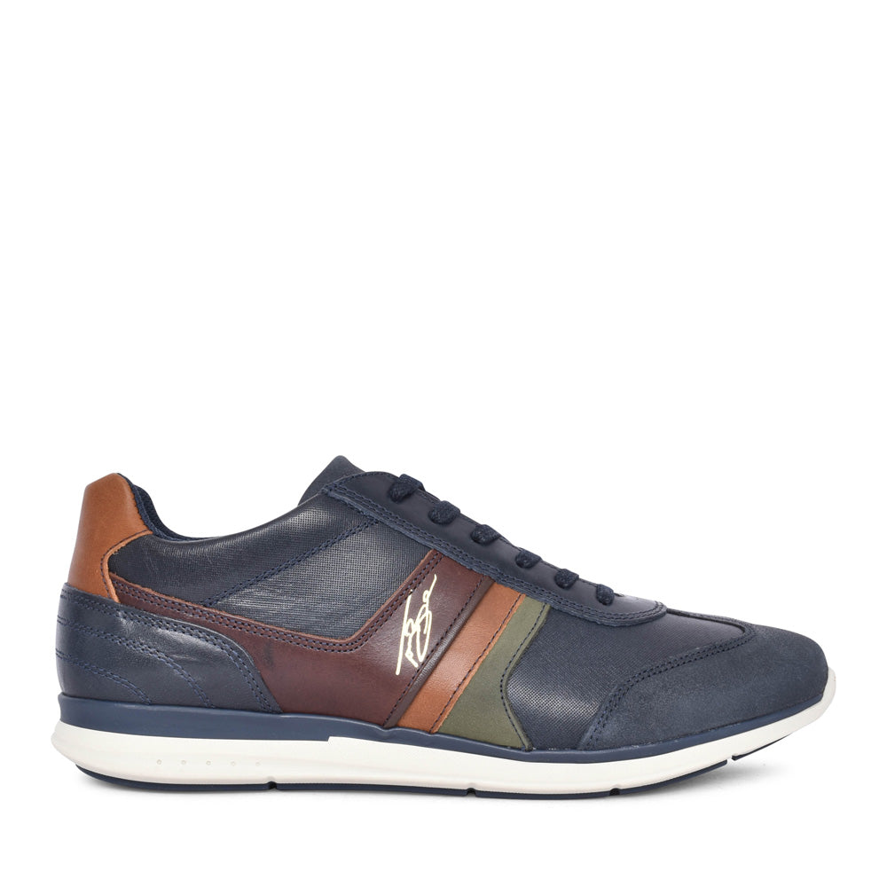 Mens Gallo Laced Trainer In Navy