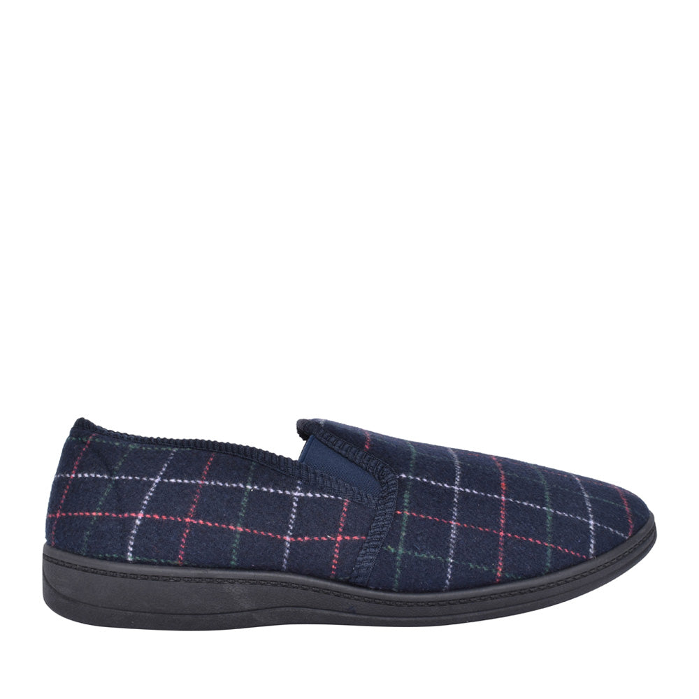 Mens Rupert Full Slipper In Navy