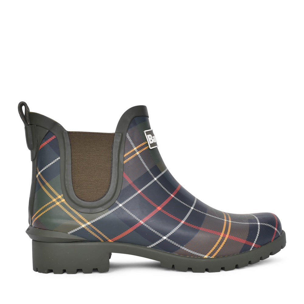 Ladies Wilton Chelsea Welly Boot In Class Tartan