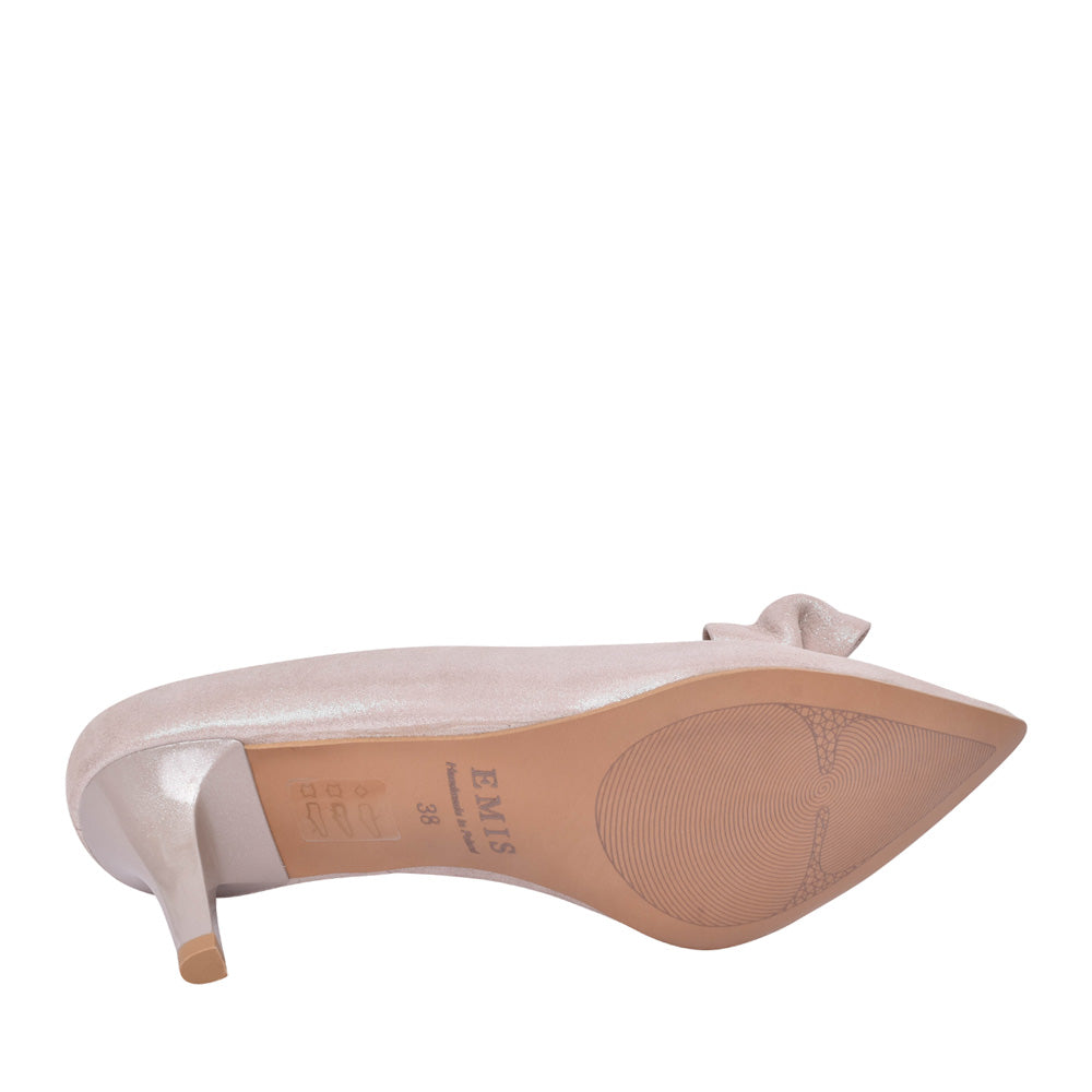 Ladies S8298 Medium Heel Court Shoe In Rose