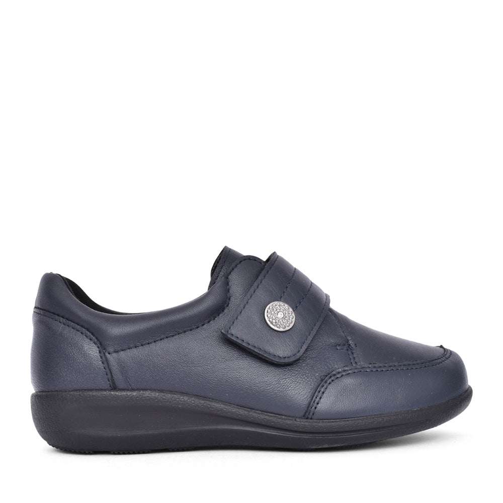 Ladies Lapland 2v Velcro Shoe In Navy