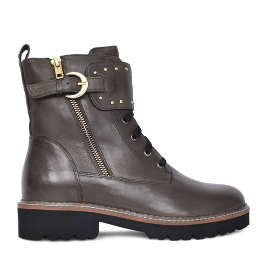 Ladies Foster Ulb376 Laced Boot In Khaki