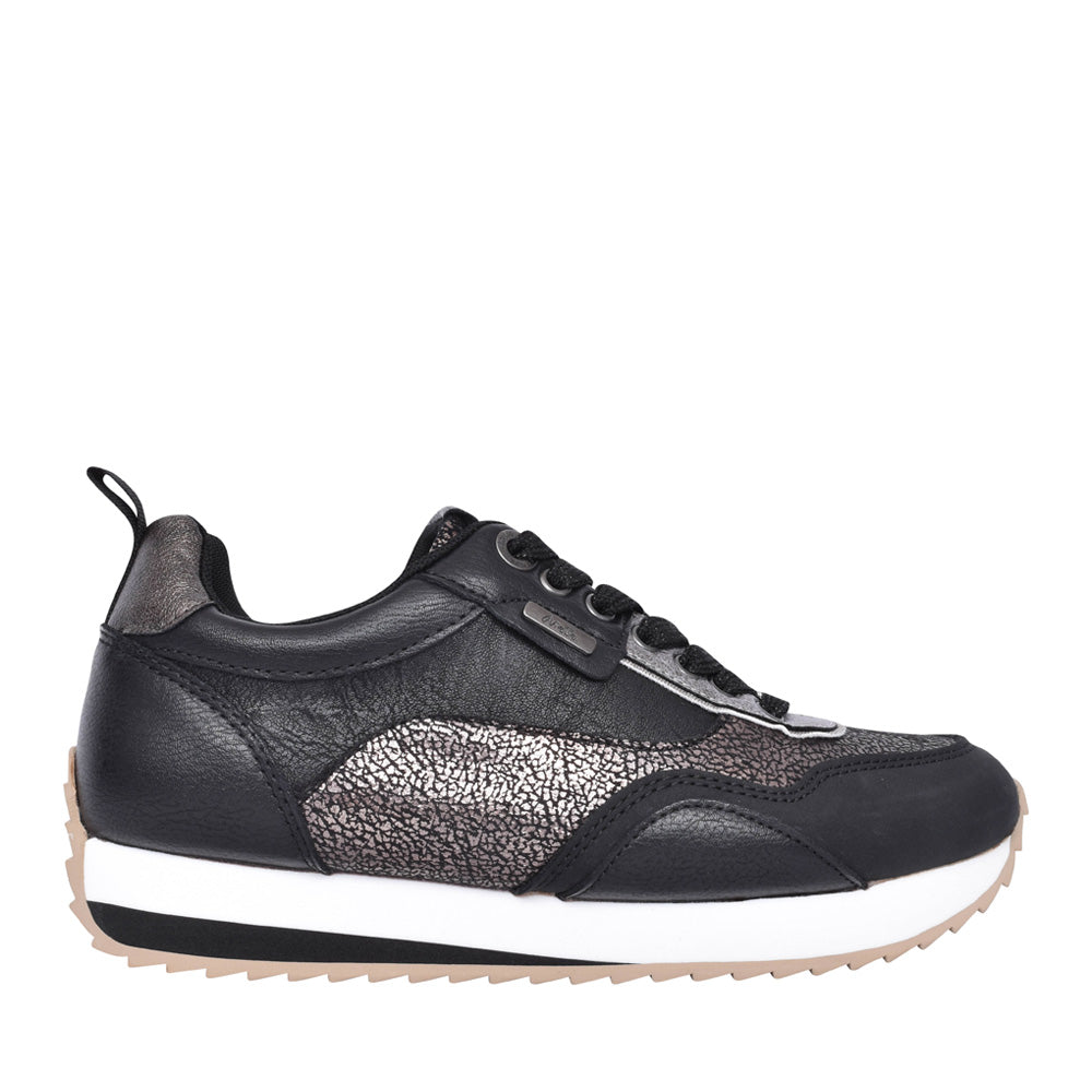 Ladies 39380-643 Laced Trainer In Black