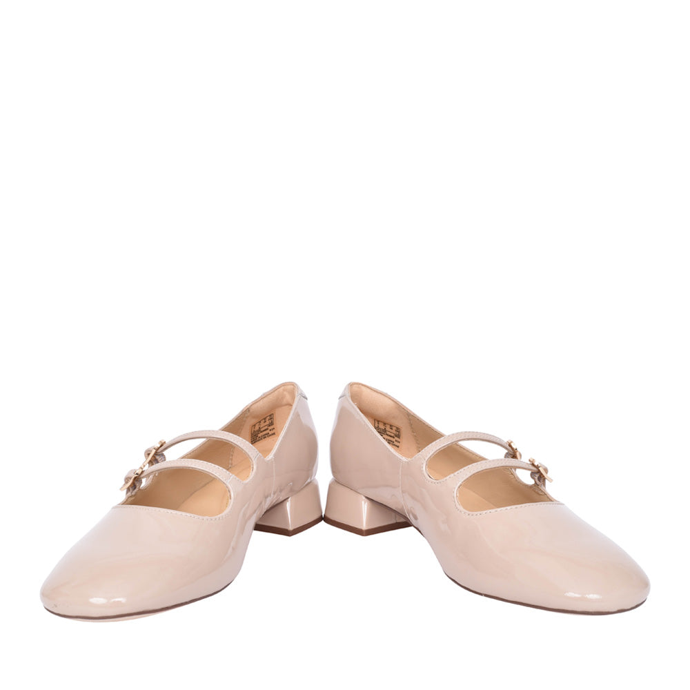Ladies Daiss30 Shine D-fit Low Heel Shoe In Sand