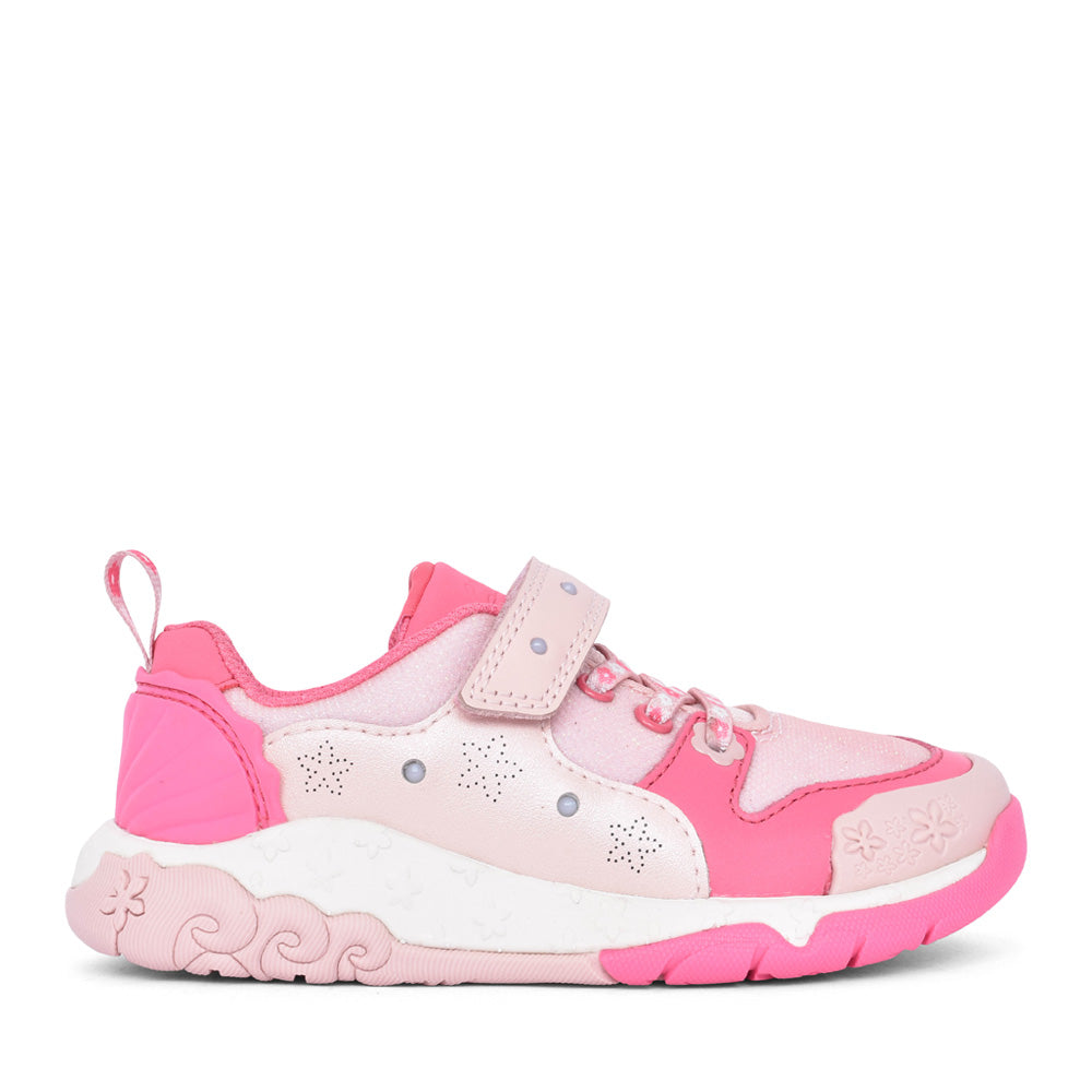 Girls Tidal Shell K Pink Combi Trainer In Kids F Fit