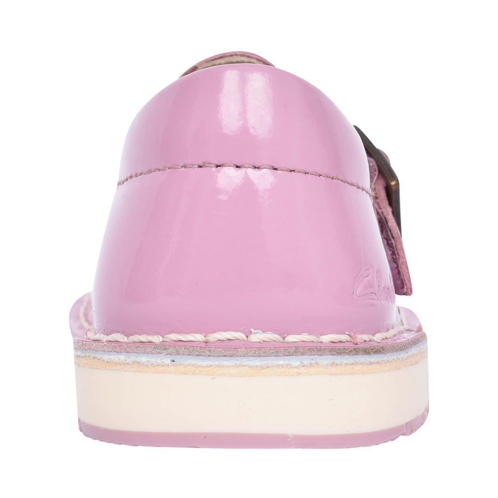 Girls Joyful Skip T Pink Patent T-bar Shoe In Kids F Fit